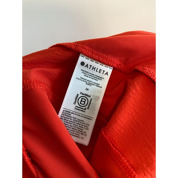 ATHLETA Trekkie North Jogger SIZE 26 Bright Orange - Picture 7 of 7
